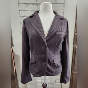 Speak 2 Me Brown Blazer —Size M, Classic Button-Front Jacket